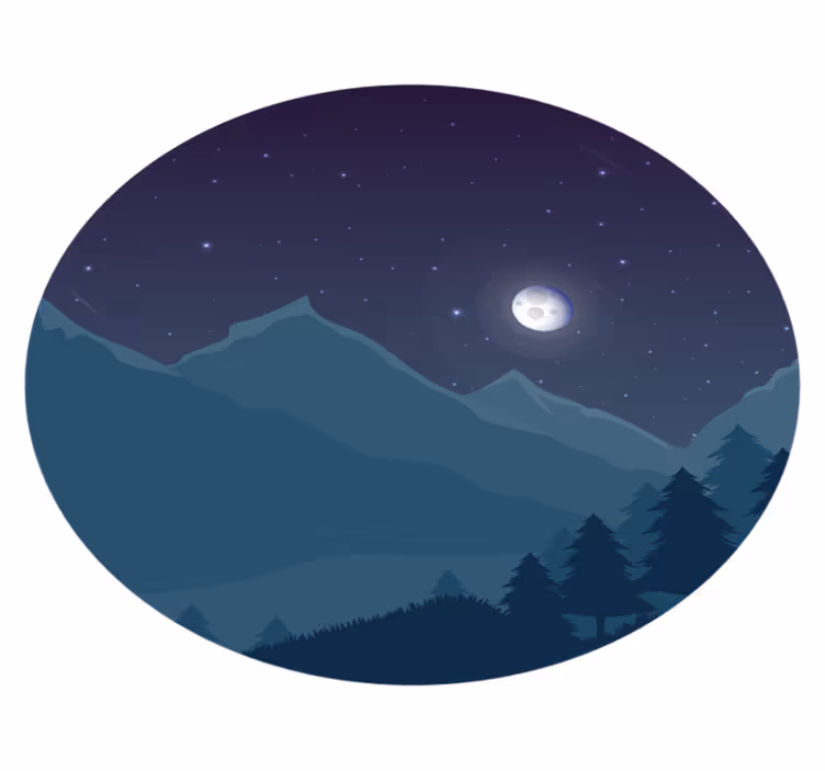 Yötaivas Luonto vinyylimatto - Tenstickers