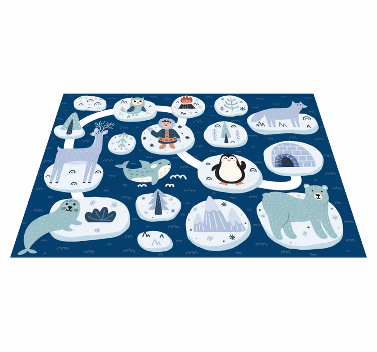Arktinen seikkailu lastenhuone vinyylimatto - Tenstickers
