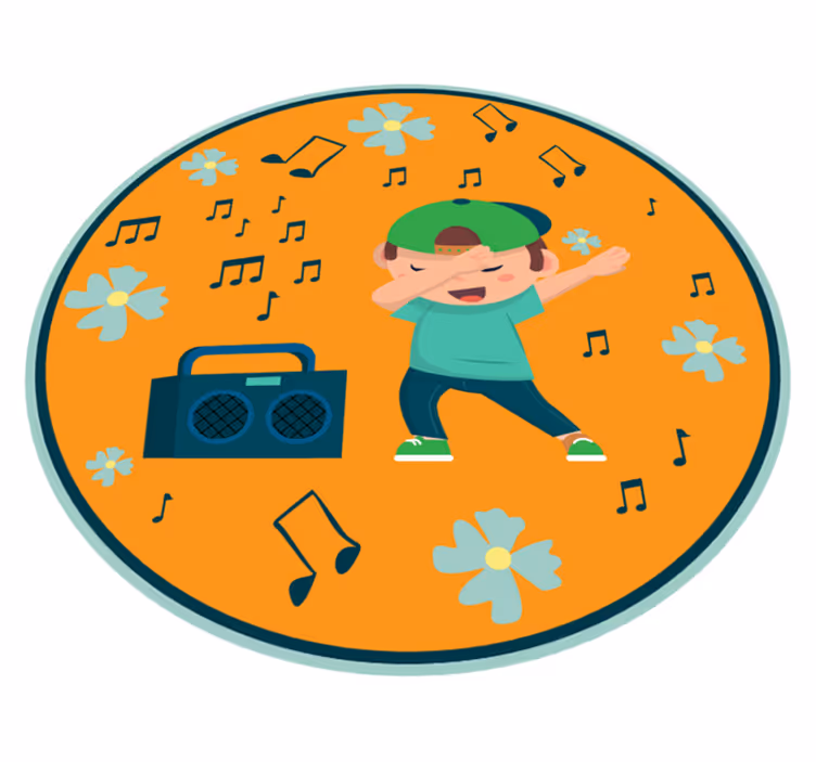 Lapsi tanssii Vinyylimatto makuuhuoneeseen - Tenstickers