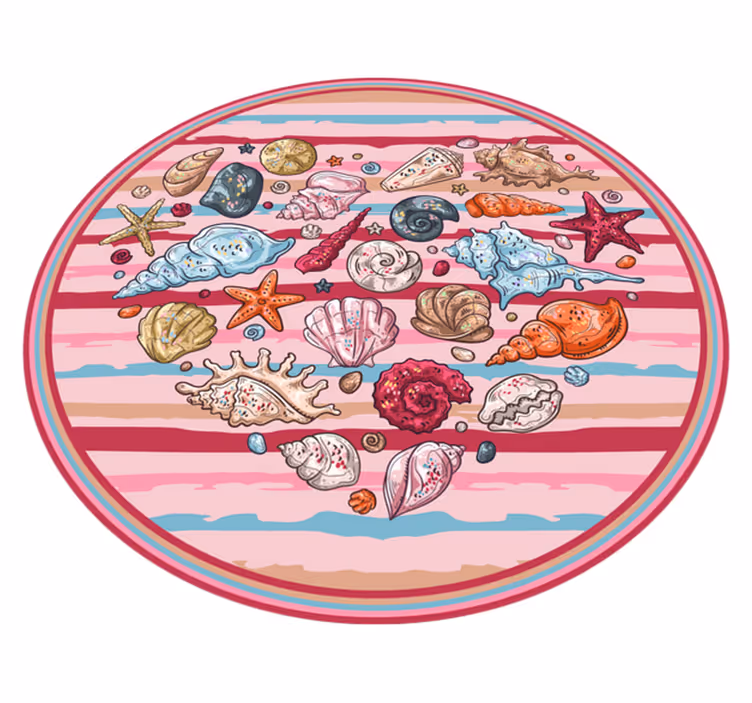 Merenrannan aarteita eläin vinyylimatto - Tenstickers