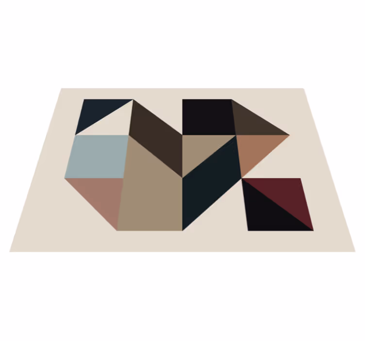 Geometristen muotojen sisustus geometrinen vinyylimatto - Tenstickers