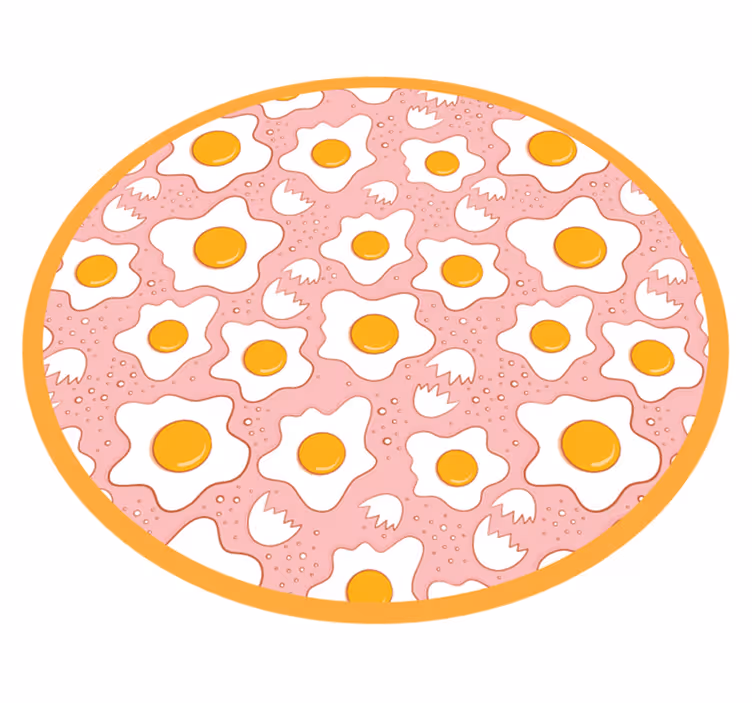 Pyöreä munakuvio lastenhuone vinyylimatto - Tenstickers