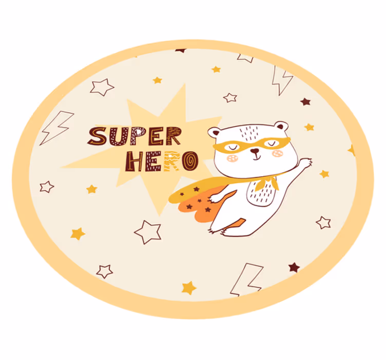 Supersankari karhu lastenhuone vinyylimatto - Tenstickers