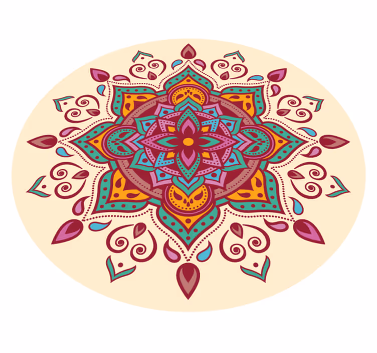 Mandala taiteellisuus vinyylimatto mandala - Tenstickers