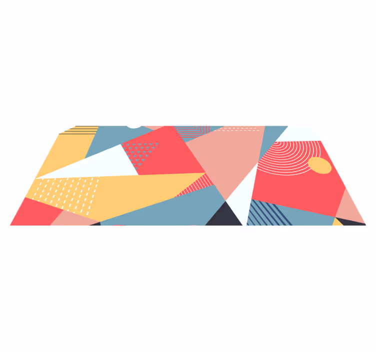 Värikäs geometrinen koostumus vinyylimatto geometrinen - Tenstickers