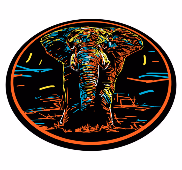 Eloisa safari-siluetti eläin vinyylimatto - Tenstickers