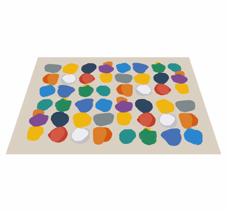 Värikkäitä kivimuotoja geometrinen vinyylimatto - Tenstickers