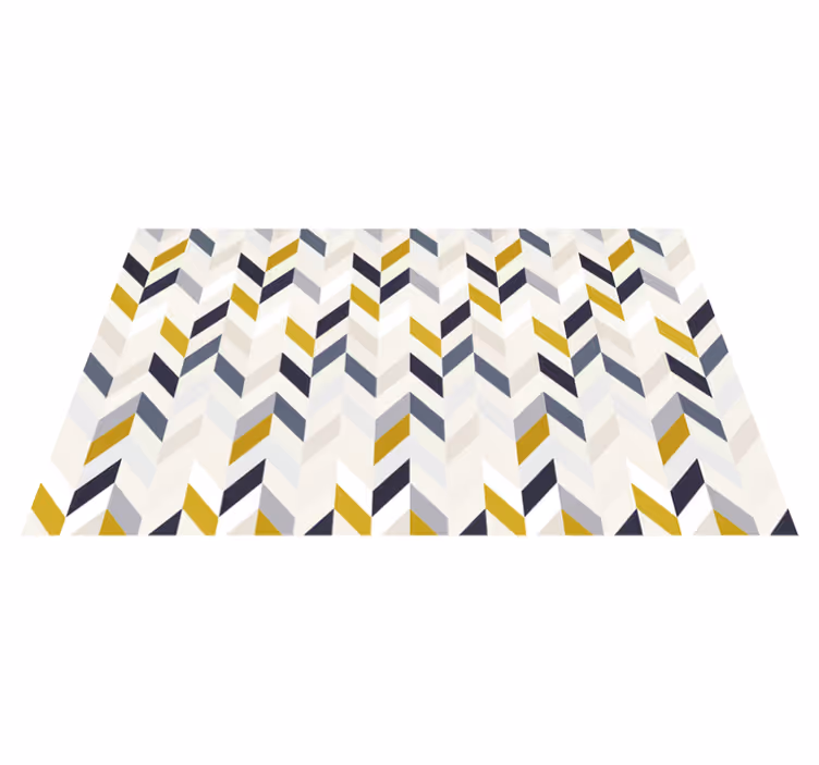 Värilliset geometriset piirteet vinyylimatto geometrinen - Tenstickers