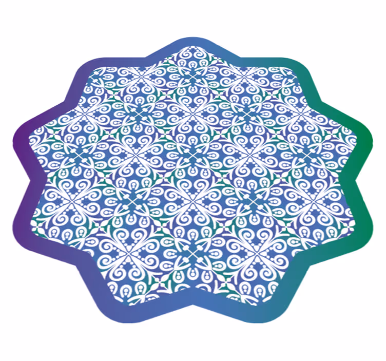 Monimutkainen laattasuunnittelu kaakeli vinyylimatto - Tenstickers