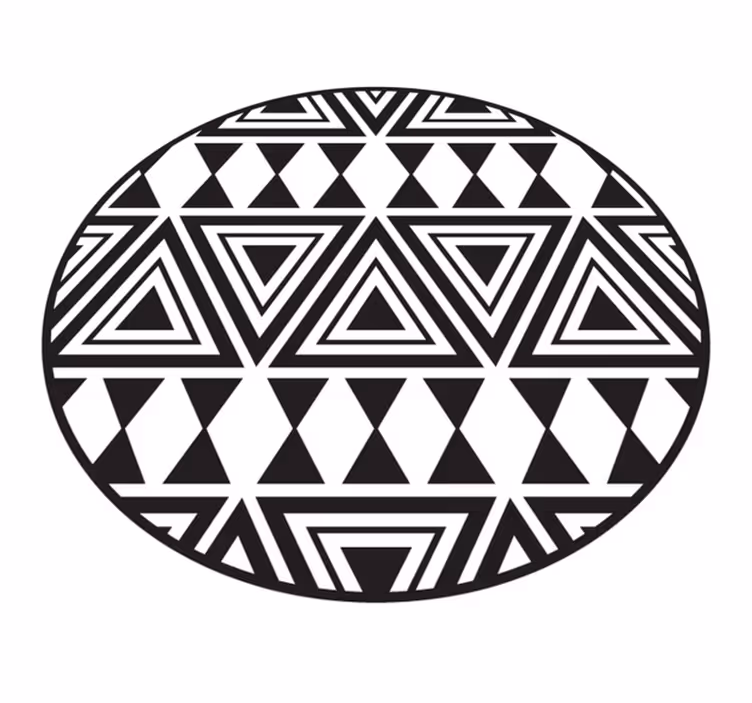 Pyöreät heimojen kuviot geometrinen vinyylimatto - Tenstickers