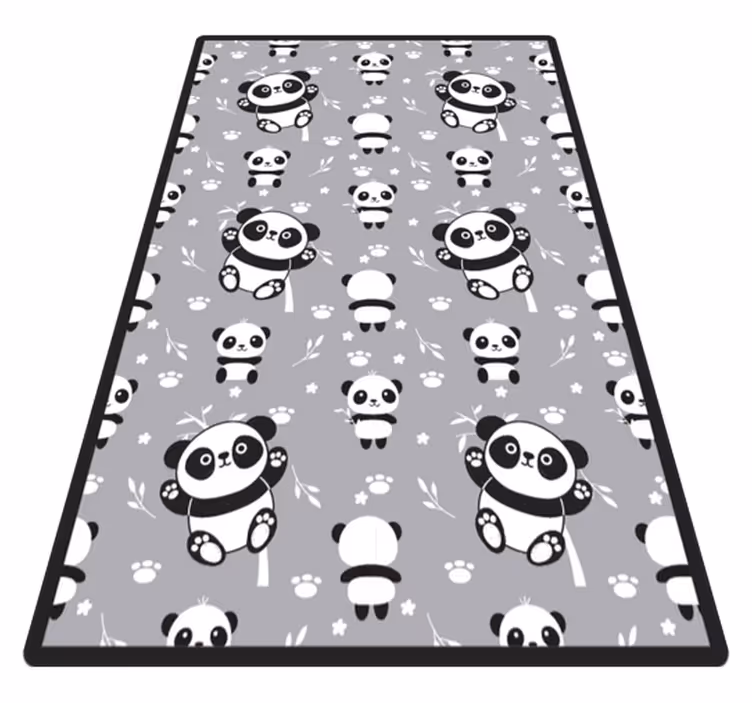 Pandan peliaikaa lastenhuone vinyylimatto - Tenstickers