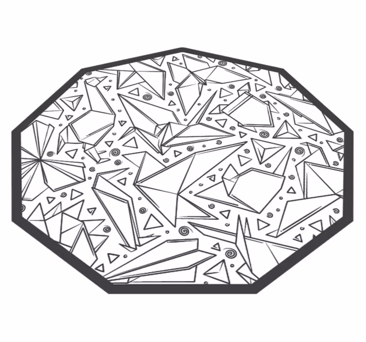 Geometriset muodot kahdeksankulmio vinyylimatto geometrinen - Tenstickers