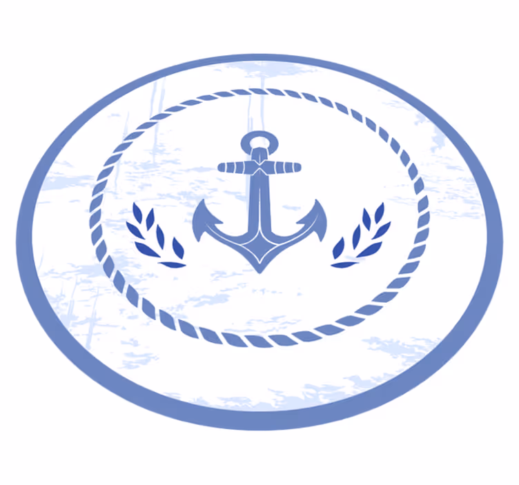 Merenkulun ankkurin tunnus vinyylimatto olohuoneeseen - Tenstickers
