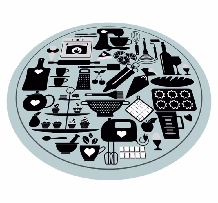 Keittiöelementit moderni vinyylimatto - Tenstickers