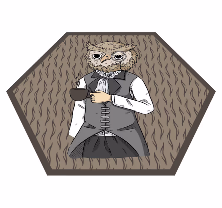 Näppärä pöllö kuva eläin vinyylimatto - Tenstickers