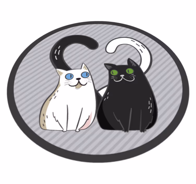 Pehmoiset kissaeläimet eläin vinyylimatto - Tenstickers