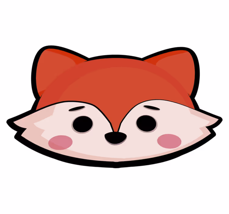 Vinyylimatot ketunpää lapsille eläin vinyylimatto - Tenstickers