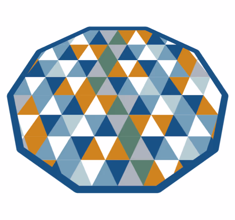 Geometrinen kahdeksankulmio vinyylimatto geometrinen - Tenstickers
