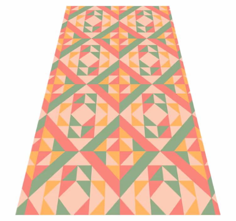 Geometrisesti kuvioitu kokonaisuus vinyylimatto geometrinen - Tenstickers