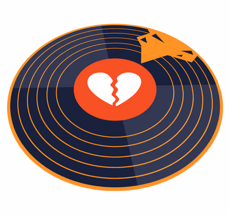 Rikki sydän vinyyli moderni vinyylimatto - Tenstickers