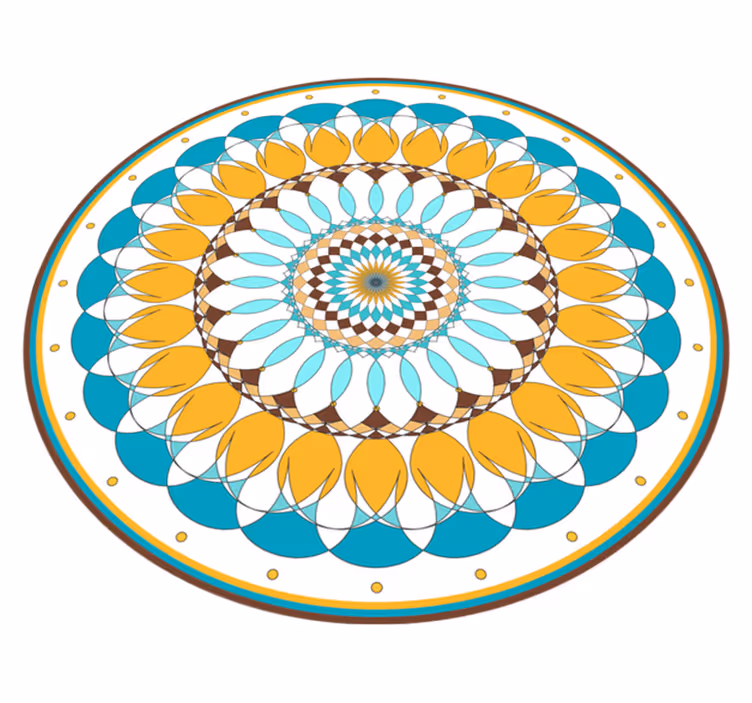 Pyöreä mandala vinyylimatto mandala - Tenstickers