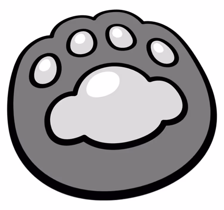 Tassunjälki eläin vinyylimatto - Tenstickers