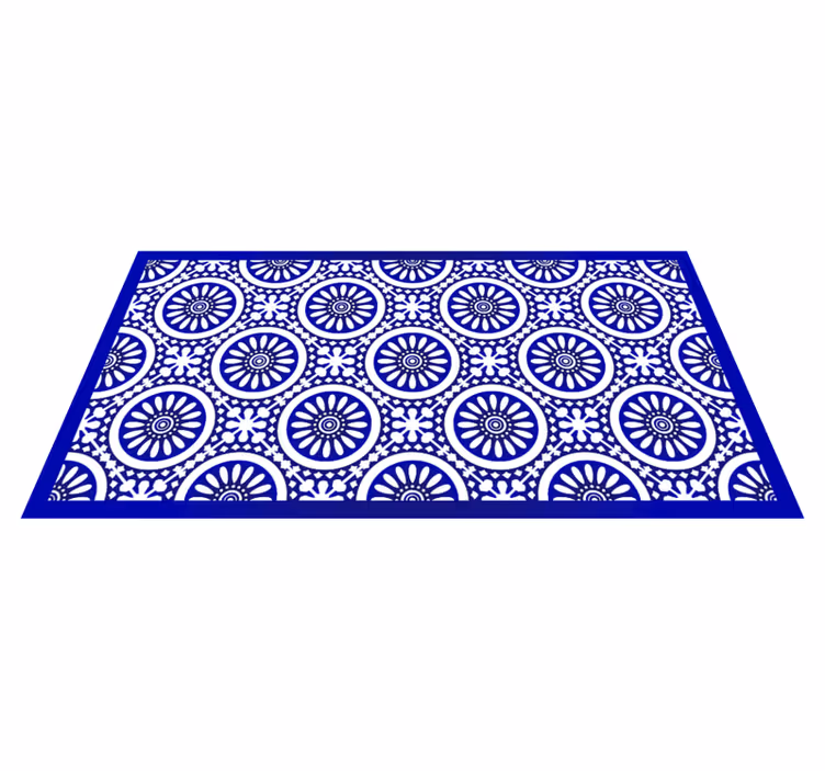 Ympyröity mandalakuvio vinyylimatto mandala - Tenstickers