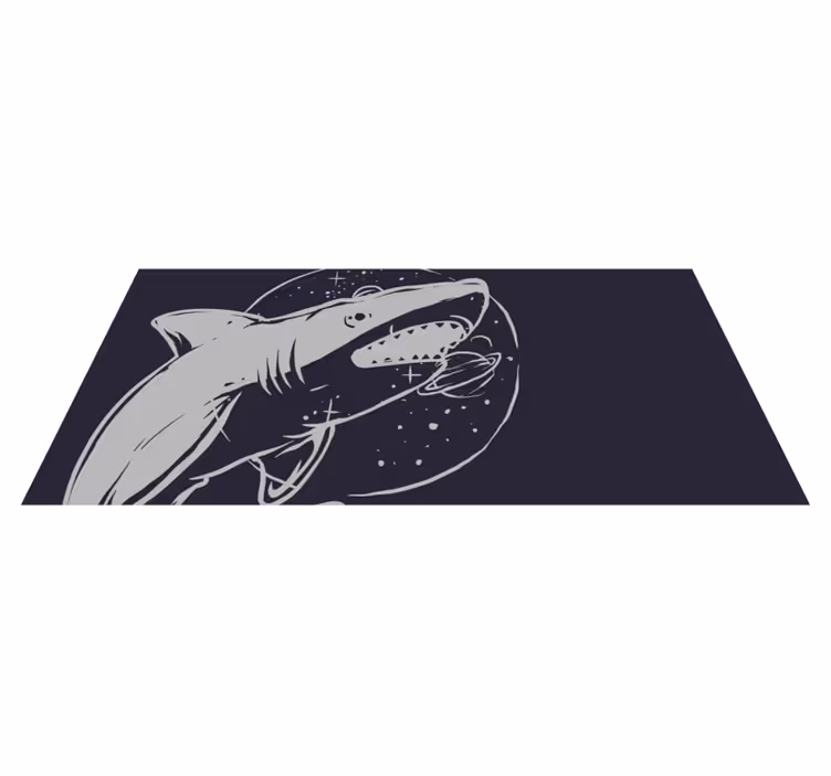 Kosminen hain avaruus vinyylimatto - Tenstickers