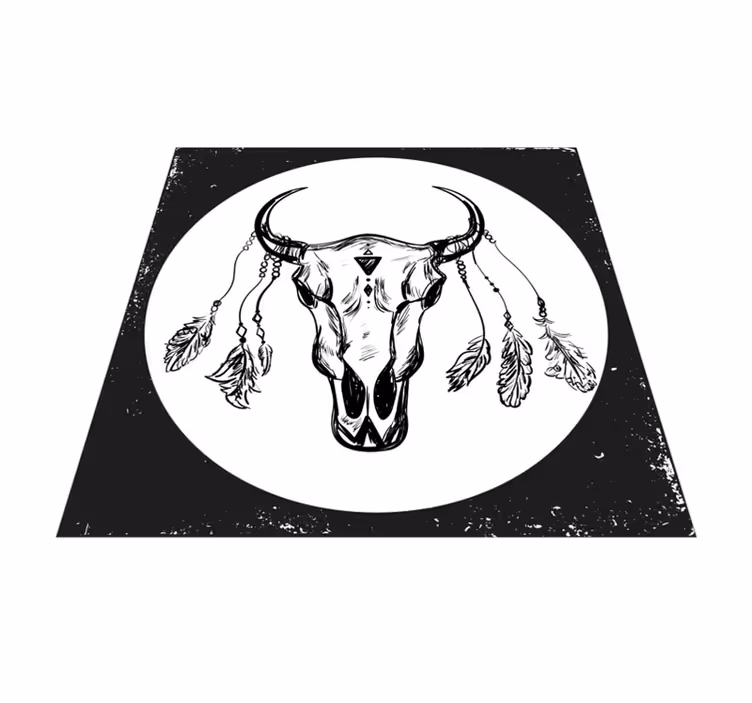 Kallo lehmä boho koostumus etninen vinyylimatto - Tenstickers
