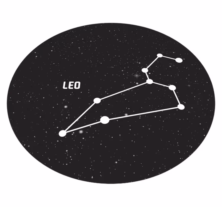 Horoskooppi leo moderni vinyylimatto - Tenstickers