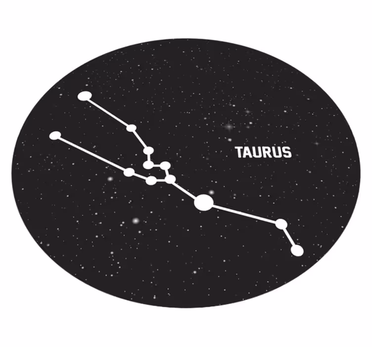 Horoskooppi merkki taurus moderni vinyylimatto - Tenstickers