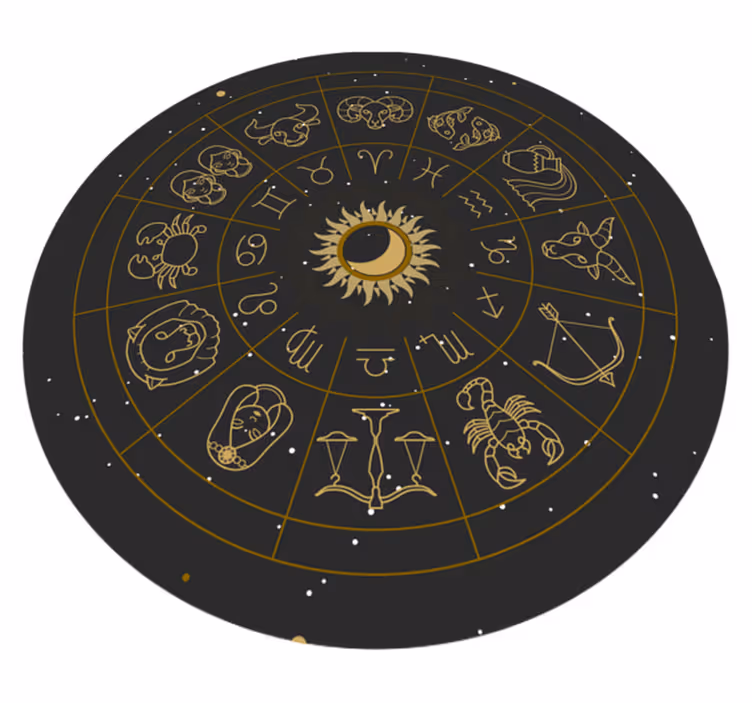 Mandala horoskooppi moderni vinyylimatto - Tenstickers