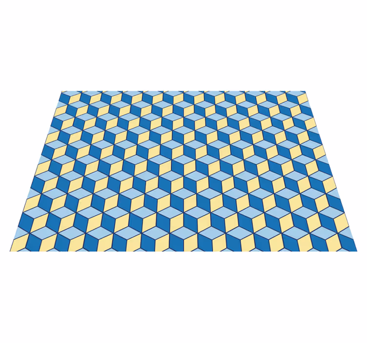 Vinyyli matto keittiö 3d vaikutus vinyylimatto geometrinen - Tenstickers