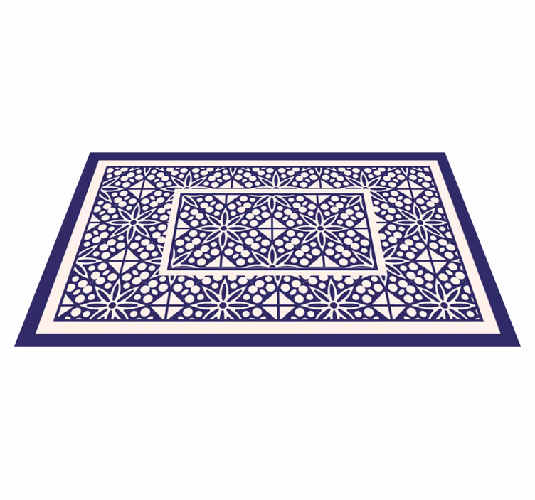 Koristeellinen geometrinen kuvio laatta vinyylimatto - Tenstickers