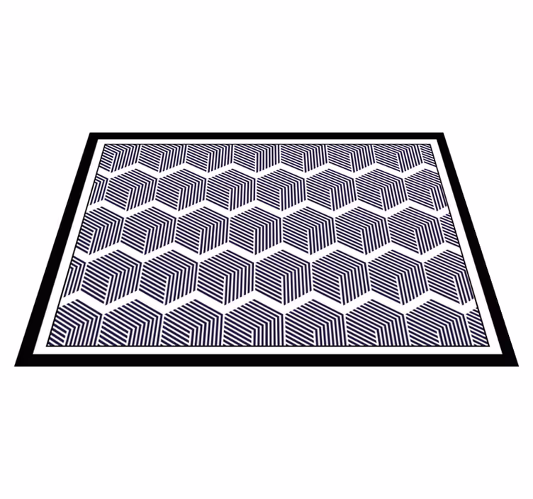 Kubistinen kontrasti vinyylimatto geometrinen - Tenstickers
