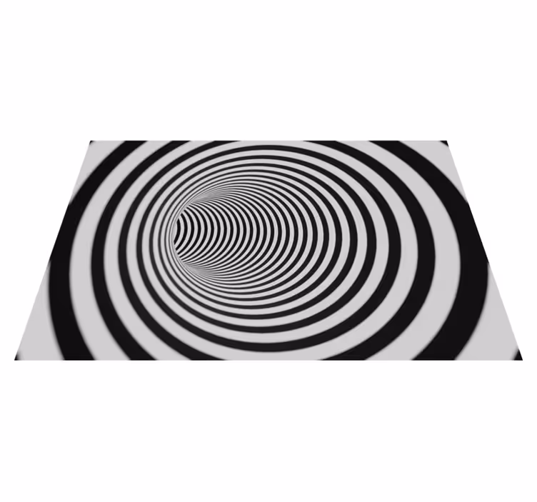 3d tunneli vinyylimatto geometrinen - Tenstickers