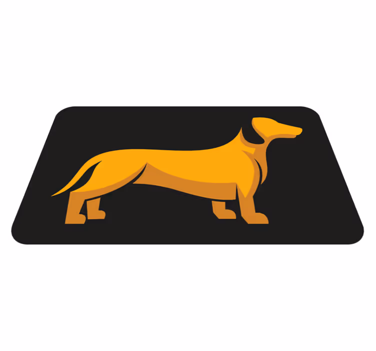Koiran siluetti eläin vinyylimatto - Tenstickers