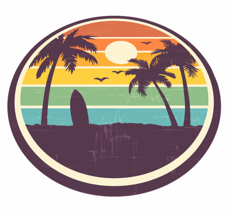 Retro-ranta vinyylimatto retro - Tenstickers