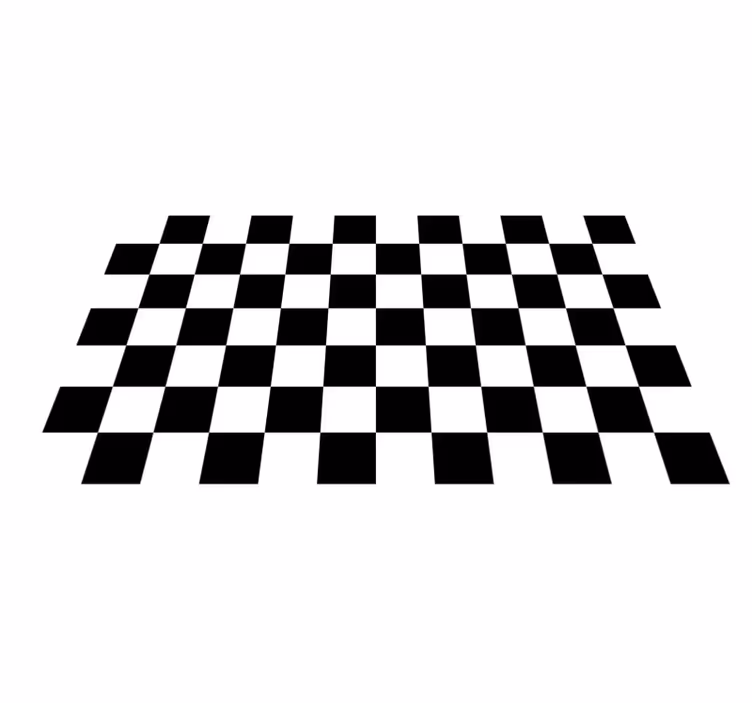 Mustavalkoiset laatat vinyylimatto retro - Tenstickers