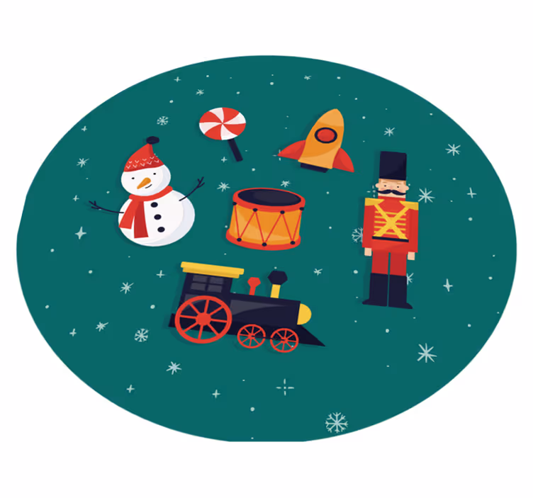 Juhlava lelupiiri Lisää vinyylimatto lapsille - Tenstickers