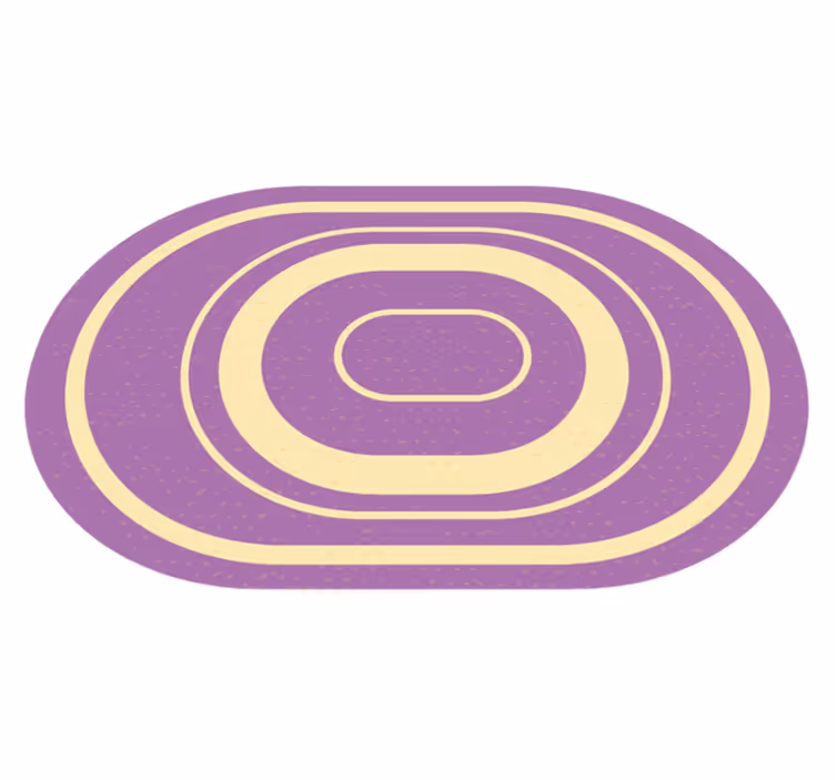 Violetti soikea vinyylimatto minimalistinen - Tenstickers