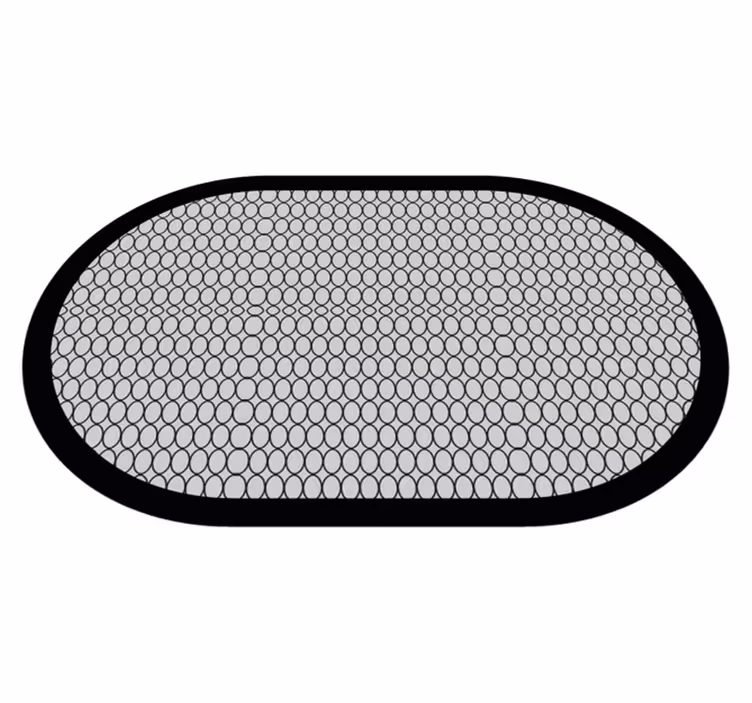 Harmaa soikea vinyylimatto minimalistinen - Tenstickers