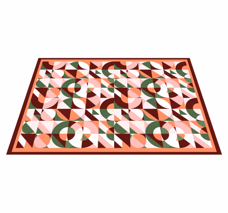 Geometrinen mosaiikkikuvio vinyylimatto geometrinen - Tenstickers