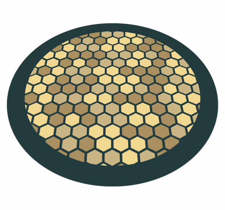 Geometrinen hunajakenno vinyylimatto geometrinen - Tenstickers