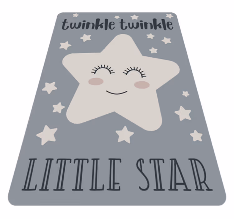 Twinkle pieni tähti laulu tähti vinyylimatto - Tenstickers