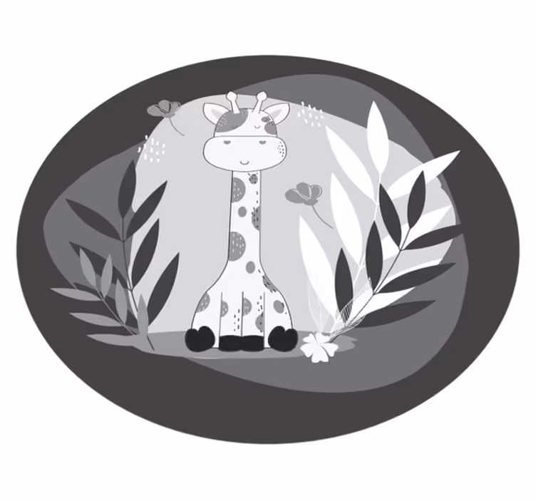 Kirahvi lastentarha teema Vauvan huoneen vinyylimatto - Tenstickers