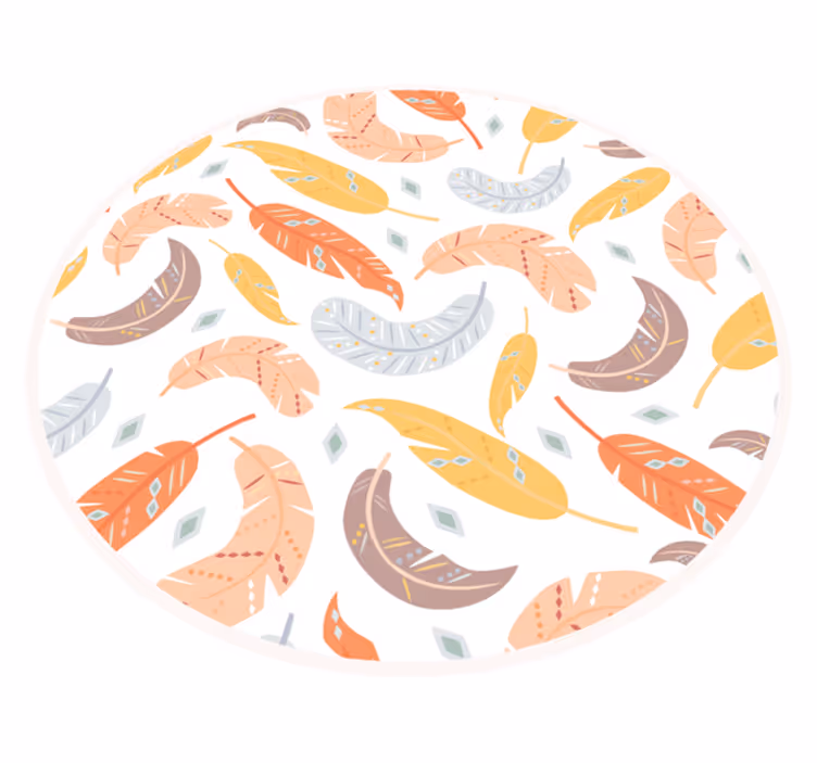 Pastelli höyhenet Luonto vinyylimatto - Tenstickers