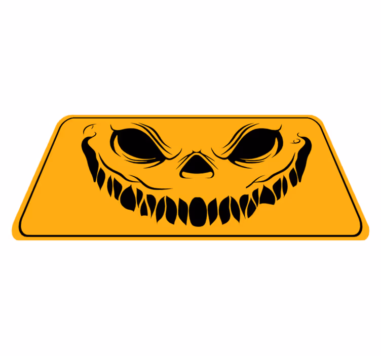 Hymiö kasvot pelottava halloween vinyylimatto - Tenstickers