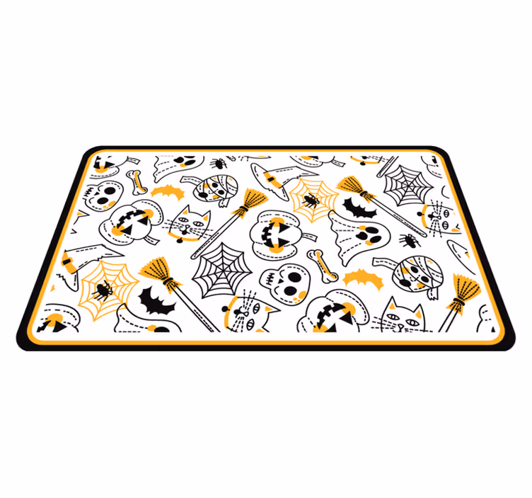 Pelottavia juhla-aiheita halloween vinyylimatto - Tenstickers