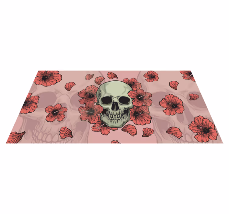 Kallon kukkapäällystys halloween vinyylimatto - Tenstickers